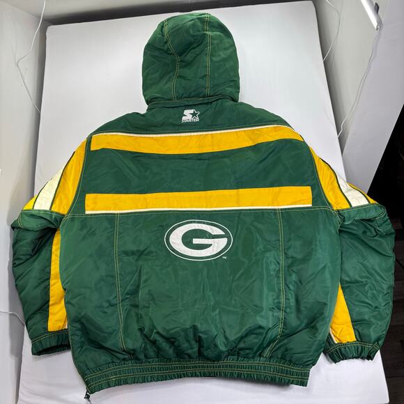 Vintage Starter Green Bay Packers Classic NFL Team Collection Hooded XXL Jacket - Picture 9 of 12